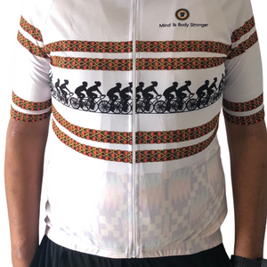 Mens AfroBeat Cycling Jersey: Half Sleeve